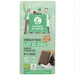 Chocolat vegan bio au lait de coco - 100g