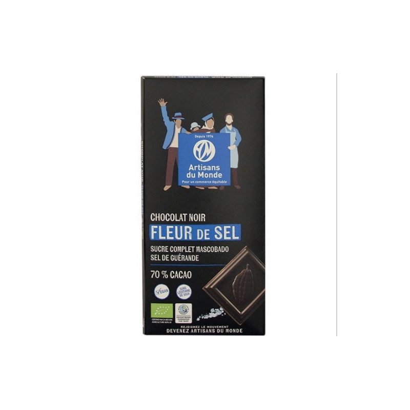 Tablette de chocolat noir équitable 70%